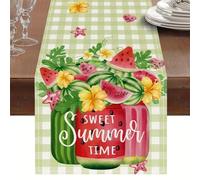 BSITSSS Runner da Tavolo, Cocomero Runner Tavola Moderno, 33 x 183 cm Decorazioni Tavolo per Compleanno Estate Cucina Interni Feste e Festività