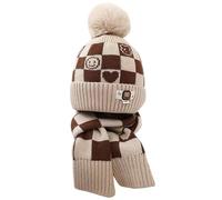 BSITSSS Sciarpa e Cappello Bambino Bambina, Cappello e Sciarpa Caldo, Set Invernale CappelloSciarpa e Guanti per Attività All'aperto, Corsa, Ciclismo, Viaggi e Passeggiate