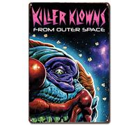 Bsjuny Killer Klowns From Outer Space 80s Classic Movie Poster horror Movie Targa in latta stile vintage Decorazione da parete cinematografica, 20 x 30 cm