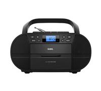 BSL Boombox Radio CD Portatile con Cassetta e Bluetooth JL2021A | 6W RMS | FM e USB | mp3 | Display LCD | AUX IN e Usb Cuffie
