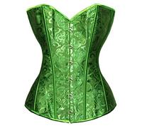 bslingerie Corsetto da donna con stecche, Verde, X-Large