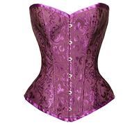 bslingerie Corsetto da donna con stecche, Viola, XX-Large