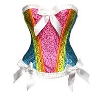 Bslingerie® - Corsetto da donna in broccato Arcobaleno 44-46