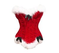 Bslingerie® Corsetto di Natale da donna, Colore: rosso, S