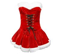 Bslingerie®, Costume da Signora Babbo Natale, Alla moda, Set con vestito e cappello