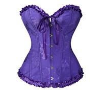 Bslingerie Lingerie modellante da donna, colore pastello, Viola scuro, L