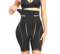 Bslingerie Mutandine da donna per il controllo della pancia, intimo modellante imbottito, Nero , XL