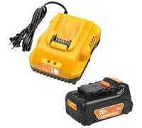 Bslite Batteria 20 V e caricabatterie per Dewalt 20 V 5.0 Ah con stazione di ricarica DCB112 per DCB201 DCB204 DCB205 DCB206 DCB120