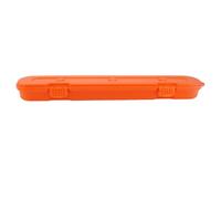 BSLSVGE Chainsaw Chain Storage Box | Large Capacity Organizer for 20 inch Chains | Plastic Carrying Case with Secure Lock | Prevents Knotting & Oxidation | Compatible for all Chainsaw (Orange)