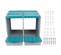 BSLSVGE Chicken Housing for Hens & Ducks | Spacious PP Egg Laying Unit | Easy to Maintain & Assemble | Weather - Sturdy Poultry Shelter | Backyard/Farm Use (2 Compartment)