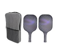 BSLSVGE Fiberglass Pickleball Paddles Set | Lightweight & Ergonomic Grip for Comfort | Pickle Ball Rackets for Beginners/Men/Women | 2 Paddles with Carry Case (Grey Bag)