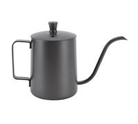 BSLSVGE Gooseneck Pour Over Coffee Kettle | Stainless Steel Narrow Spout for Controlled Pouring | Handheld Coffee Pot for Single Serve/Tea/Mocha | Easy Control & Maintain (350ml PTFE Black)