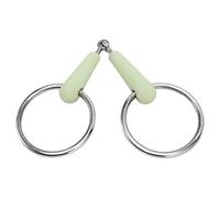 BSLSVGE Horse Snaffle Bit Rubber Wrapped Stainless Steel Loose Ring Horse Mouth Bit for Training Riding Safe Comfortable Durable Lightweight Flavor