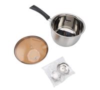 BSLSVGE Stainless Steel Milk Pan | Quick Heat Transfer Helps Avoid Scalding | Single Handle Saucepan for Infant Food/Rice Porridge/Soup | Thickened Composite Steel Material (18cm)