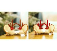 BSLVWG 2 paia di fermagli per capelli a forma di corna di cervo, da donna, graziosi, con corno di cervo e orecchie, accessori per feste di Natale, accessori per capelli a forma di renna, accessori per
