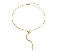 BSLVWG Collana a catena a serpente da donna punk collana girocollo gotica Halloween Medusa gioielli costume da donna, one size, Metallo, Non pietra preziosa