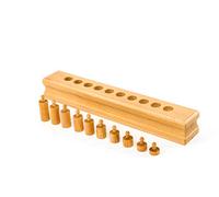 BSM Edufun - Pedagogie Montessori - Giochi di Costruzione giocosi per Bambini, Blocco CYLINDRI No 4-3 Anni - EF91109 - Multicolore