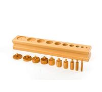 BSM Edufun - Pedagogie Montessori - Giochi per Costruzioni giocose per Bambini - Blocco CYLINDRI No 3-3 Anni, EF91108, Multicolore