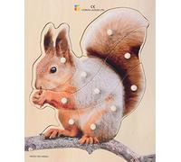 BSM- Gioco da Incasso - Puzzle Lo Scoiattolo, Colore Marrone, E72510330