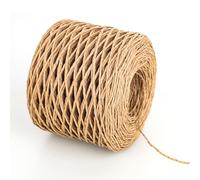 bsmmai - Cordoncino di carta naturale, 200 m x 2 mm, colore marrone, per fai da te, floristica, bouquet da sposa, confezione floreale