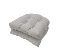 bsmydpa 2 Pezzi Cuscini per sedie a Forma di U, Cuscini per sedie da Giardino Spessi per mobili da Esterno, Cuscini per sedie da Giardino, tappetini per sedie da Pranzo-Light Gray||48 * 48cm