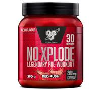 BSN Nutrition N.O.-Xplode, Integratore Alimentare in Polvere Pre-Allenamento, Supporto per Energia e Concentrazione con Caffeina, Aminoacidi, Vitamina C e Zinco, Gusto Red Rush, 30 Porzioni, 390 g