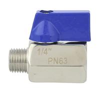 BSPP Ball Valve 2 Way Shut Off | 304 Stainless Steel Male Female Thread | Water/Gas/Oil Pipe Connection | 1/4 3/8 1/2 Inch Sizes ([Internal and external thread M/F] 1/4)