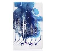 Bspring Custodia per Samsung Galaxy Tab A7 Lite 8,4 Pollice 2021 Cover SM-T220/T225 Folio Covers a Libro Stile Portafoglio con Funzione di Supporto PU Pelle Custodia Protettiva,Cervo Viola