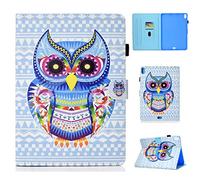 Bspring iPad PRO 11" Custodia Cover Case, Custodia Ultra Sottile e Leggere con Funzione di Stand Flip e Funzione di Auto Sveglia/Sonno per iPad PRO 11 2018，Colorato Gufo