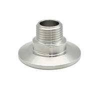 BSPT DN8 DN10 DN15 DN20 DN25 SS304 stainless steel clamp 25.4 50.5 64mm sanitary thread collar pipe fittings Homemade adapter,External thread,DN15 Ferrule 50.5mm
