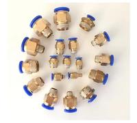 BSPT PC6-01 PC6-02 PC8-02 PC10-02 Raccordi pneumatici maschio Raccordi a sgancio rapido Raccordo pneumatico dritto a pressione 1/4 10 pezzi(6-m5 (6mm-M5),20PCS)