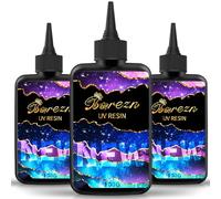 Bsrezn 300g Resina UV Trasparente Dura, Resina Epossidica UV ad Alta Lucentezza, Colla Trasparente Attivata Solare per La Creazione di Gioielli ad Asciugatura Rapida