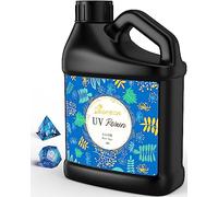 Bsrezn Resina UV 1KG Granello di Dura, Kit di Resina Epossidica Trasparente a Indurimento UV di Grandi Dimensioni, Colla Attivata Solare per la Creazione di Gioielli a Rapida Polimerizzazione 1000g