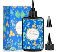 Bsrezn Resina UV Trasparente 100g, Kit Resina Epossidica UV Trasparente Dura, Pre-miscelata, Colla Attivata Solare per una Polimerizzazione Rapida, Ideale per La Creazione di Gioielli