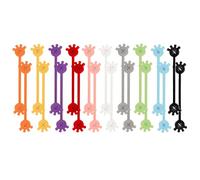 bssmmai 20 pezzi magnetici per la gestione dei cavi, fascette magnetiche, organizer per cavi in silicone riutilizzabile, multicolore, colorato e attraente