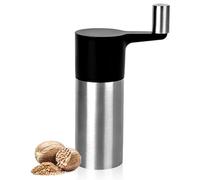 bssmmai Macinino per noce moscata con manovella, macina per noce moscata con contenitore per conservare 3 noci moscate, grattugia per moscata in acciaio inox con contenitore per la migliore polvere di