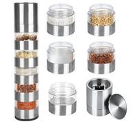 bssmmai Set di spezie da campeggio 5 in 1, mini ricaricabile, da viaggio, gadget da campeggio, piccole dimensioni, ricaricabile, mini macina spezie, campeggio, novità 2025, gadget per camper