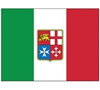 BSSTORE Bandiera Autoadesiva Marina Mercantile Italiana per Barca, Gommone e Hobby Nautici