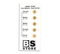 BSSTORE CG149 Kit 5 Ugelli 6MB Gas Metano Universali per Cucine e Forni | Misure (Piccolo 0,78-2x Medio 1,03 - Grande 1,30 - Forno 1,30)