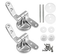 BSSTORE® Coppia Cerniere Universale Per Ricambio Del Sedile Tavoletta WC Completa Di Viti E Raccordi