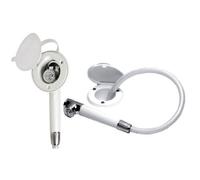 BSSTORE DOCCIA ORIZZONTALE CON TUBO 2,5 MT E NICCHIA BIANCA PER BARCA, GOMMONE. CAMPER.