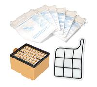 BSSTORE Kit 6 Sacchetti + Filtro Igienico Hepa + Griglia Filtro Protezione Motore Compatibile per VK135 VK136