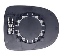 BSSTORE Piastra Vetro Specchio Retrovisore Termico per CLIO III 2009-2012, TWINGO II 2012-2014 (Sinistro Asferico - Lato Conducente)