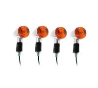 bssyung Indicatori per moto Accessori per moto 1/2 paio 12V Indicatori di direzione per luci segnalazione per modificate anteriore e posteriore per lampada(4Pcs)