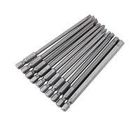BST Inserti per Cacciavite Magnetici, 10 Pezzi 1/4 Pollici Codolo Esagonale 100mm Set di Punte Lunghe, con Intaglio + Croce + Testa Esagonale