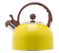 BSTCAR 2.5L Bollitore Per Induzione, Bollitore A Induzione In Acciaio Inossidabile Bollitore A Fischio, Bollitore Intelligente Adatto Per Stufe Elettriche, A Convezione, In Ceramica E A Gas,Giallo