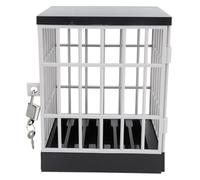 BSTCAR Cellular Phone Jail Plastic Lock Box Cellular Phone Prison con 1 lucchetto e 2 chiavi Fun Novelty Locker, fino a 6 smartphone (Grigio nero)