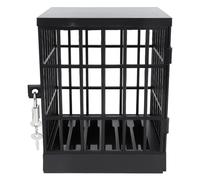 BSTCAR Cellular Phone Jail Plastic Lock Box Cellular Phone Prison con 1 lucchetto e 2 chiavi Fun Novelty Locker, fino a 6 smartphone (Tutto nero)