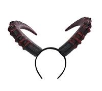 BSTCAR Corna Maleficent, copricapo gotico nero corna del diavolo fascia, costume cosplay accessori mascherata carnevale Halloween