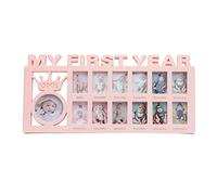 BSTCAR Cornici per Foto il Mio Primo Anno con 12 Mesi, Cornice per Ricordi, per Bebè 40 * 20 * 3cm